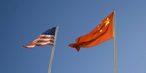 CHINA AND US FLAG