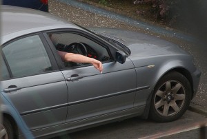 smoking in a car