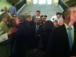 Governor Patrick and officials after bill signing