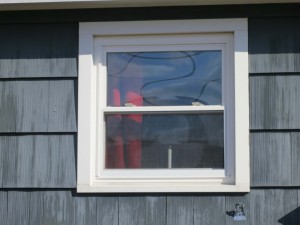 Candle in the window of another home in Manchester, NH, October 11, 2014