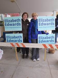 Caitlin Edwards-Appell (r) and her wife, Elizabeth Edwards (l)