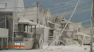 Downed power lines in the South Shore town of Scituate (Courtesy of Fox 25)