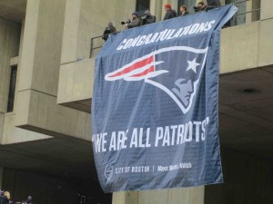 We are all patriots City Hall Boston