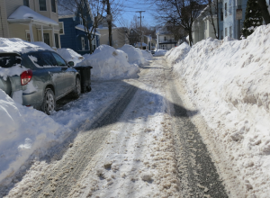 VIEW DOWN THE STREET