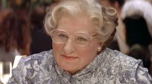 Robin Williams as Mrs Doubtfire (CBC:Fox:YouTube)