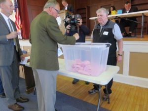 Voting at the Braintree Caucus